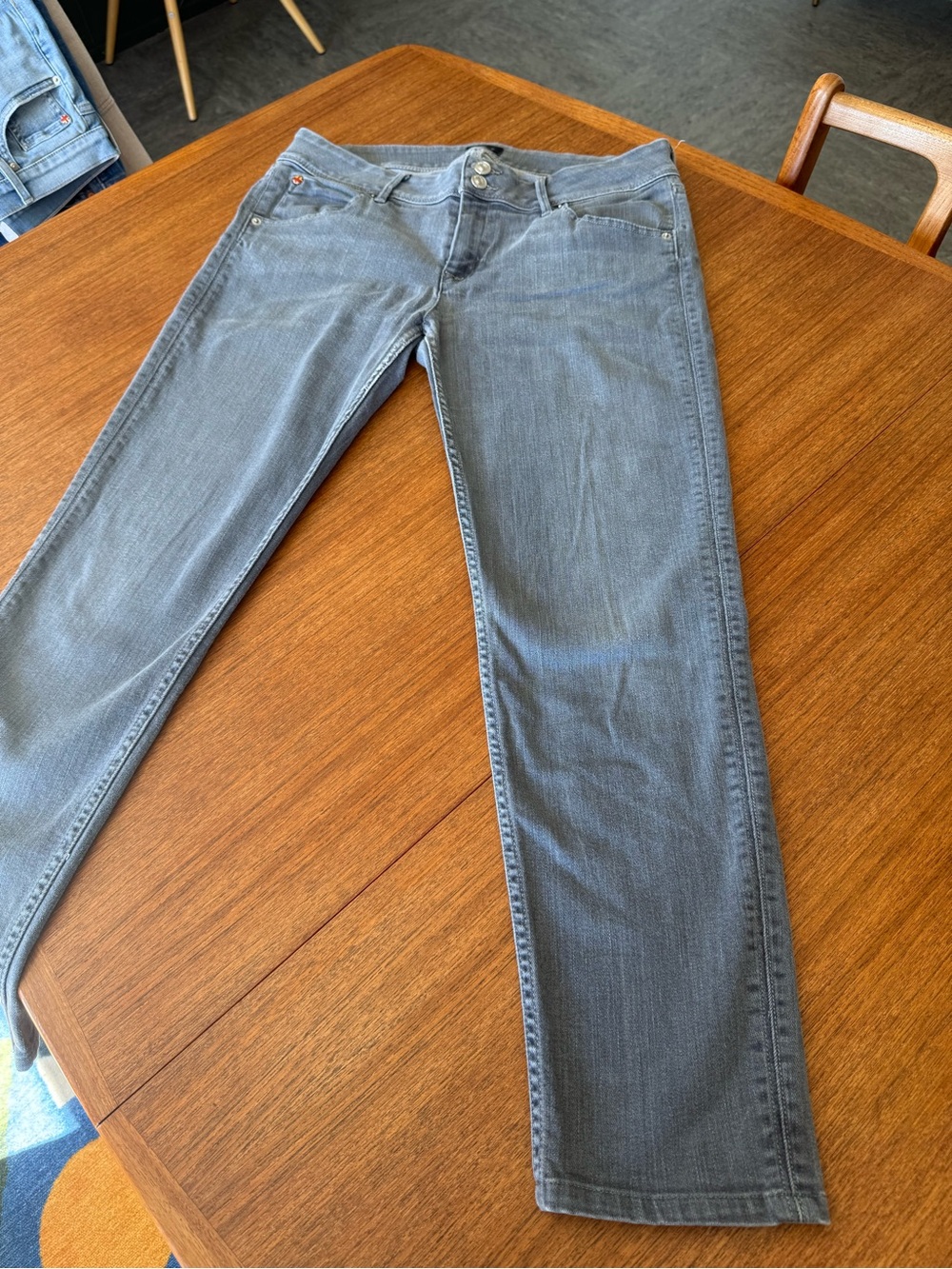 Hudson Jeans Light Grey Straight Jeans